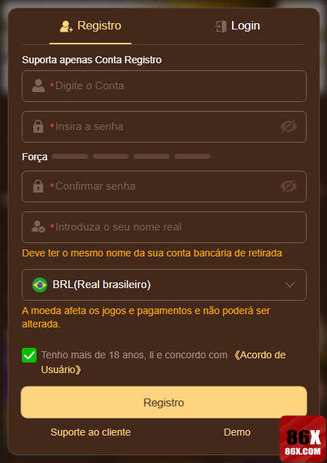 Recompensas VIP 86x.com